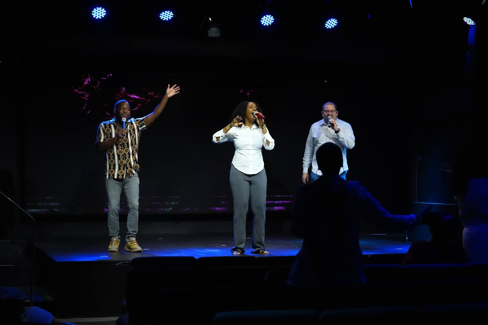 The Grace Place worship team on stage